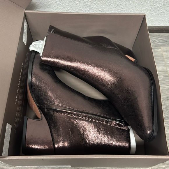 Franco Sarto Vivian Bootie In Metallic Brown Leather (WIDE) - Picture 2 of 9